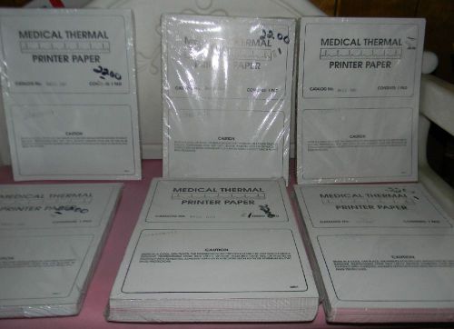 Lot of 6 NEW MEDICAL THERMAL PRINTER PAPER PADs catalog #9402 020 061 00768
