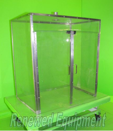 Custom plastic bench top safety cabinet hood l 36.25&#034; x w 23.25&#034; x h 39&#034; #13 for sale