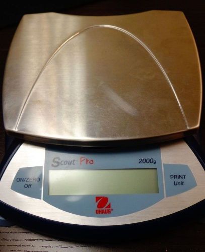 Ohaus Scout Pro SP2001 Digital Scale, 2000g Max, 0.01g No Adapter
