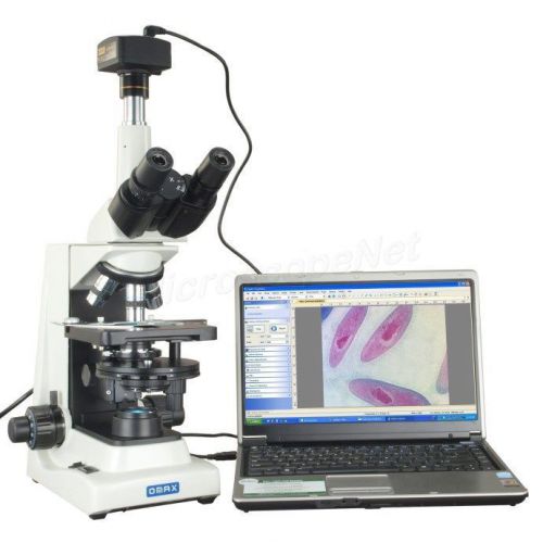 Omax 14mp usb digital plan compound microscope 40x-2000x+plan phase contrast kit for sale