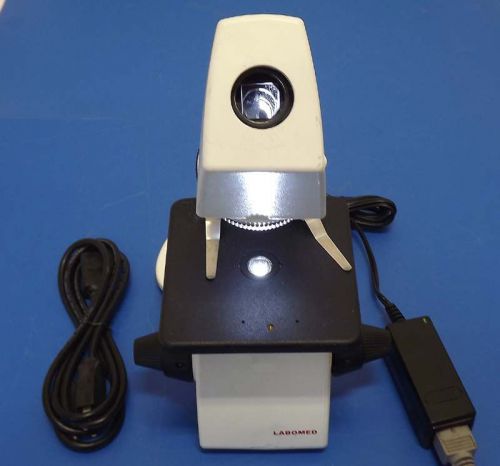 Labomed Sigma Monocular Microscope Stage Specimen Holder Turret Light Source