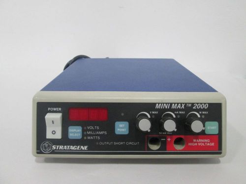 STRATAGENE MINI MAX 2000 400600 POWER SUPPLY 120V-AC LAB EQUIPMENT D288130