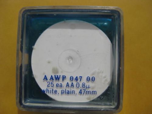 25 millipore AAWP 047 00 AA 0.8u white plain 47mm filter paper