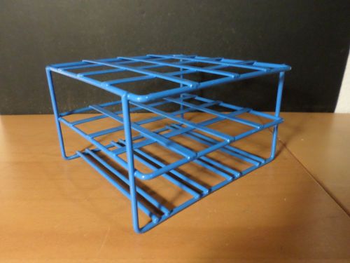 Blue epoxy-coated wire 16-position 22-25mm test tube rack holder support for sale