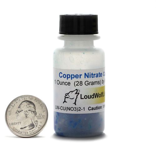 Copper nitrate / medium crystals / 1 ounce / 99% pure / acs grade / ships fast for sale