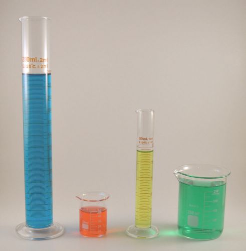 Cylinders 250ml 50ml beakers 250ml 50ml borosilicate glass griffin new lab for sale