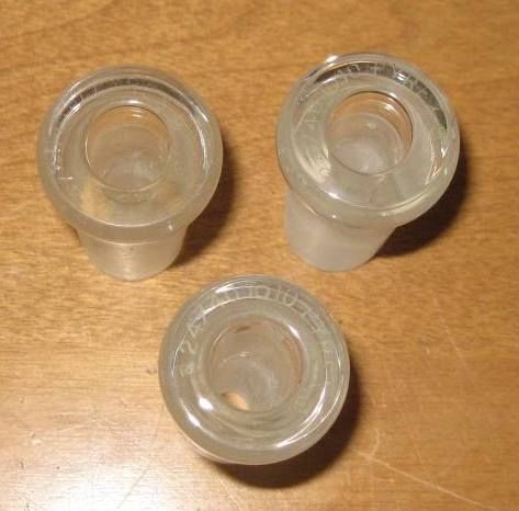Glassware lab glass: 10/xx-&gt;24/40 Bushing Style Reducing Adapter lot x3