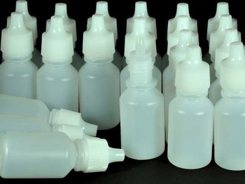 Wholesale 50 empty plastic eye dropper bottles 15ml for sale