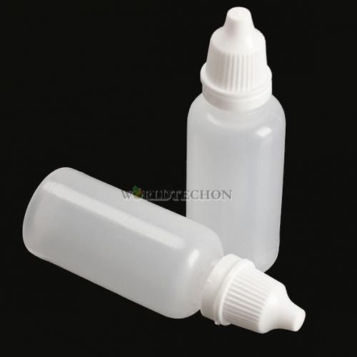 50pcs 8ml Plastic LDPE Squeezable Dropper Bottles Eye Liquid Empty New WT7n