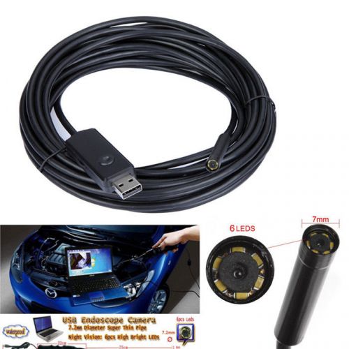 Led 7mm mini usb endoscope inspection pipe borescope tube snake scope camera cam for sale