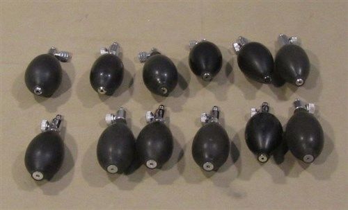 Lot of 12 rubber inflation bulb w/end valve