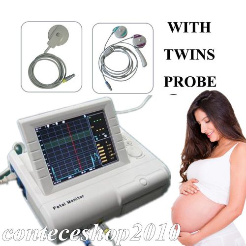 CE, Ultrasound Prenatal Fetal Movement FHR TOCO monitor,with twins probe CMS800G