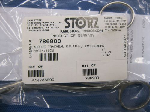 NEW KARL STORZ 786900 LABORDE TRACHEAL DILATOR, TWO BLADES  15cm