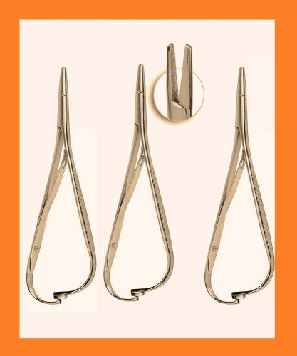 3 mathieu needle pliers 5.5&#034; orthodontic surgical dental instruments orthopedic for sale