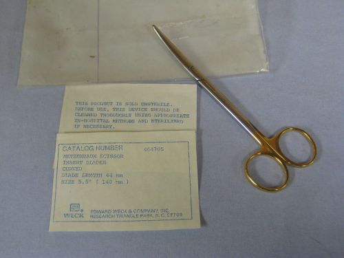 Unused vintage 1985 edward weck metzenbaum scissors #464705, curved 5.5&#034; for sale