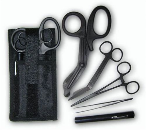 New shears; emt/scissors combo pack w/holster -tactical all black for sale
