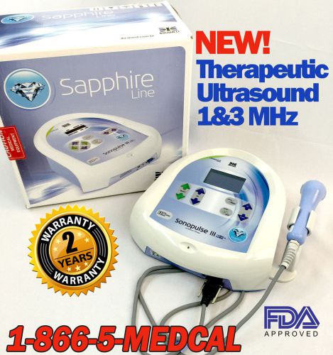 Brand new ibramed  sonopulse iii transport portable ultrasound 2782 1 and 3 mhz for sale