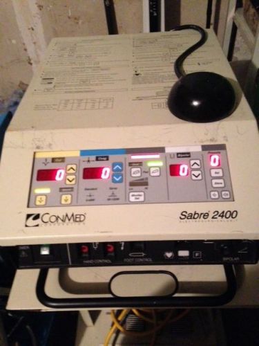 Conmed sabre 2400 esu w/ bipolar footswitch for sale
