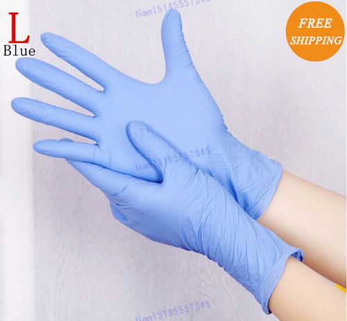 100 / 1case nitrile disposable gloves powder free (non latex nitrile exam) l for sale