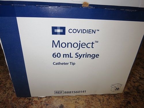 60cc 60ml kendall monoject catheter tip plastic disposable syringes 20ct box for sale