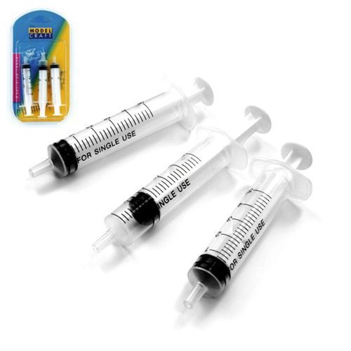 3 X 5 Ml Syringes Disposable POL1005/3 Modelcraft Liquid General Purpose Tools