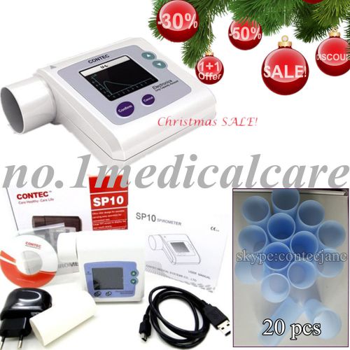 NEW, CE Digital Spirometer lung volume device,CD+SW,CONTEC 2y Warranty