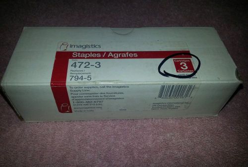 Imagistics staples box of 3 cartridges new unused 472-3 replaces 794-5