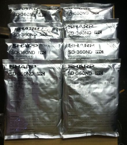 LOT OF EIGHT 2LB BAGS Sharp Model SF-360MD1 Copier Developer SD-360ND