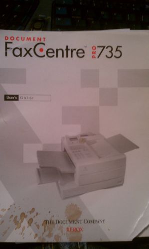 Xerox Fax Centre Pro 735 Users Guide