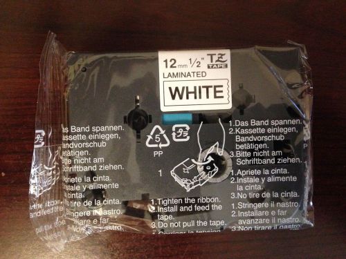 Brother Laminated Black on White Tape TZ231  TZ-231