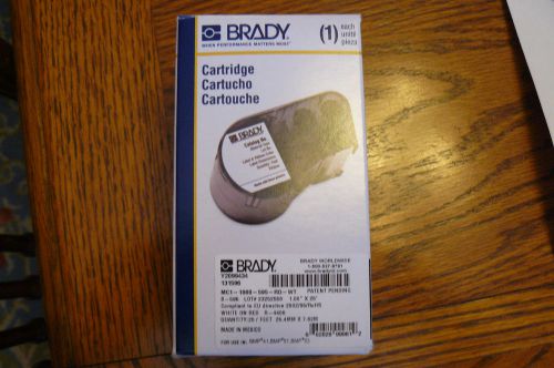 BRADY MC1-1000-595-RD-WT Label Tape Cartridge,White/Red,1 in. W