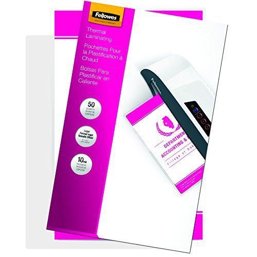 Fellowes 52047 glossy laminating pouches  legal  10 mil (50-pack) for sale