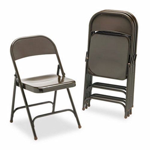 Virco Metal Folding Chairs, Mocha, 4/Carton (VIR16213M)