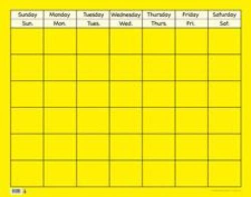 Creative Teaching Press Yellow Large Horizontal Calendar