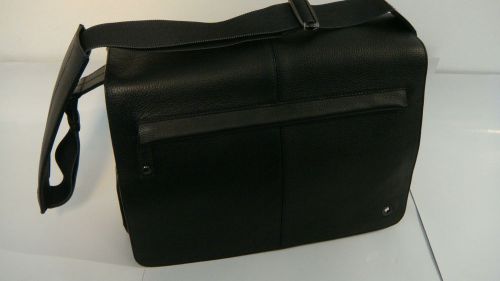 MONTBLANC SOFT LEATHER REPORTER BAG BLK CALFSKIN 100% AUTHENTIC NEW RETAIL $1500