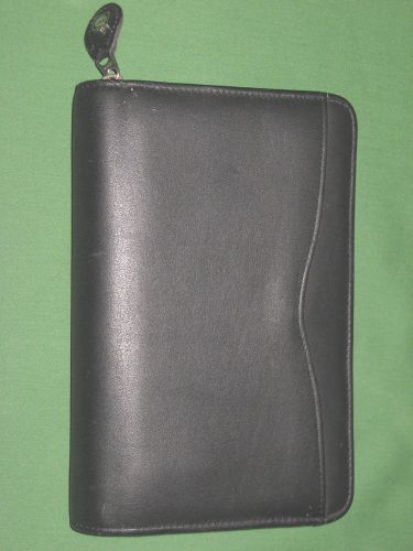 PORTABLE 1&#034; GENUINE LEATHER Day Timer Planner BINDER Franklin Covey COMPACT 9182