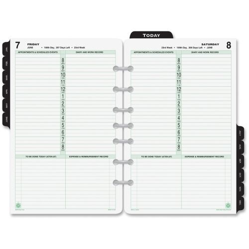 2015 Day-Timer Planner Refill - Daily - 5.5&#034;x8.5&#034; - 1 Year - 8 AM to 9PM