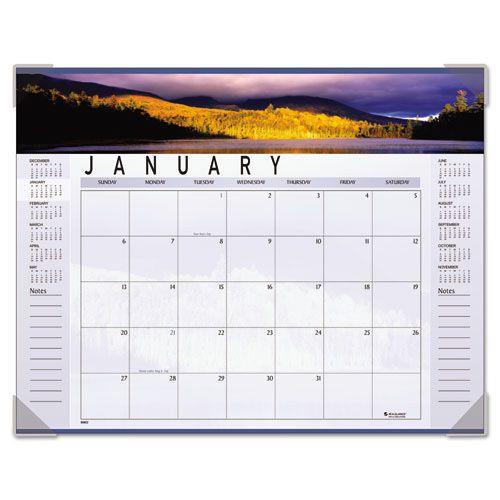 At-a-glance panoramic landscape monthly desk pad calendar, 22&#034; x 17&#034; for sale