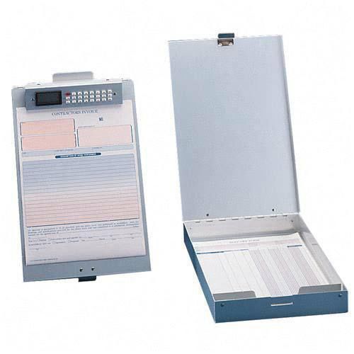 Saunders aluminum portable desktop with calculator &amp; storage for 8 1/2 x 12 for sale