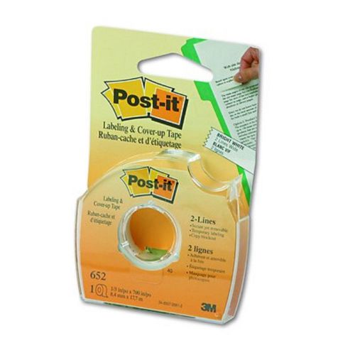 Post-it removable cover-up non-refillable tape, 1/3&#034; x 700&#034; roll (white) for sale