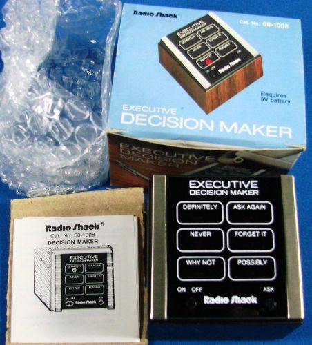 New radioshack executive decision maker desktop 1980&#039;s magic 8 ball retro led for sale