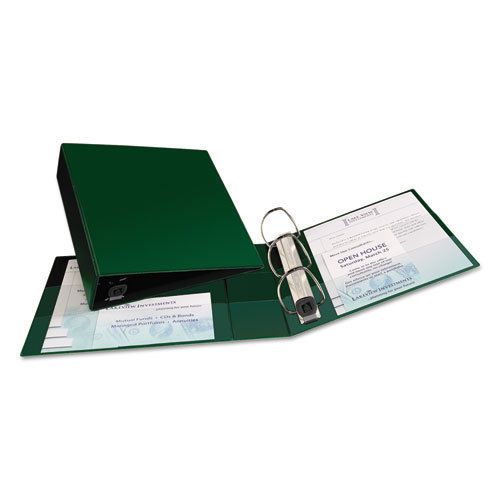 Heavy-duty binder with one touch ezd rings, 3&#034; capacity, green for sale