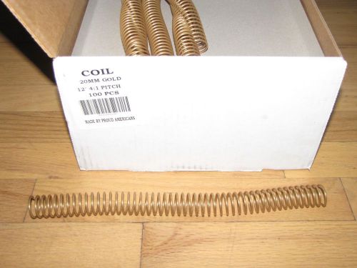 Proud Americans Spiral Binding Company Coil Binding Gold 20mm 4:1 12&#034; 84/100pc