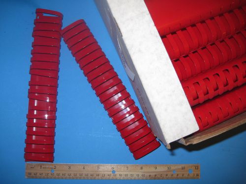 10 large GBC Red Combbinds, 3/4 inch spines/combs for binding machine