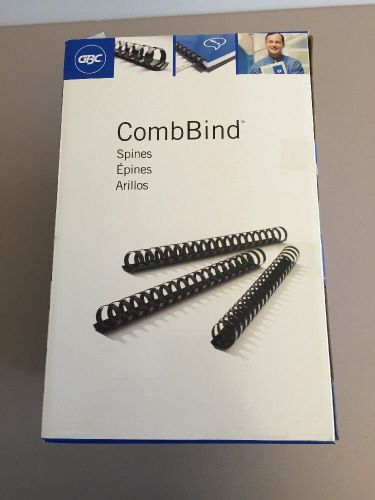Gbc combbind spines for binding machine 1-1/2&#034; /38mm 320 sheet capacity (qty 100 for sale