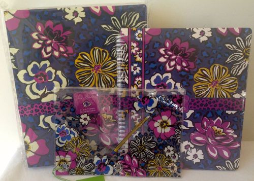 Vera bradley flexi binder, notebook &amp; pencil pouch, african violet for sale