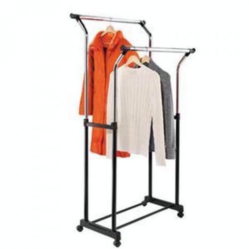 Double Flared Garment Rack Blk Storage &amp; Organization GAR-01119