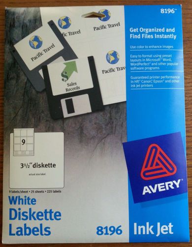 1 pack of Avery 3.5&#034; Diskette Labels for Floppy Disks - 225 labels NEW # 8196