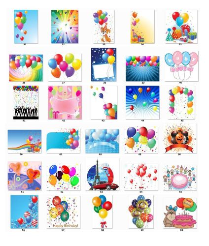 30 Square Stickers Envelope Seals Favor Tags Party Balloons Buy 3 get 1 free(p2)