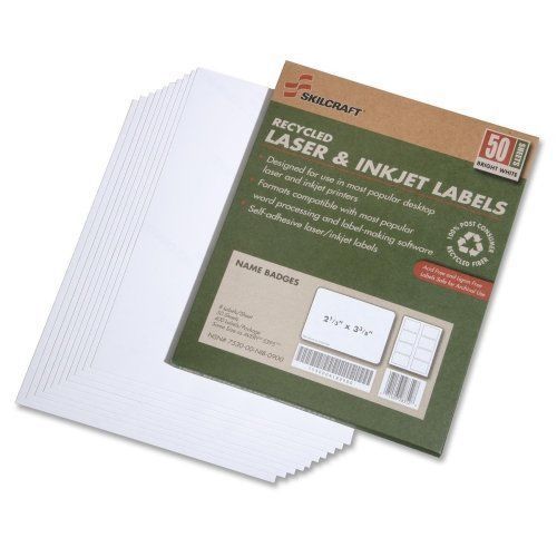 Skilcraft 7530-01-578-9299 name badge label - 2.33&#034; width x 3.38&#034; (nsn5789299) for sale